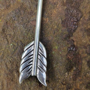 Arrow Hair Stick, Viking Celtic Hair Pin, Witchy Pagan Accessory image 4