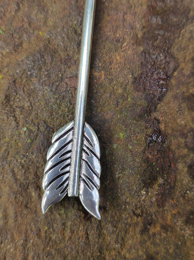 Arrow Hair Stick, Viking Celtic Hair Pin, Witchy Pagan Accessory image 4