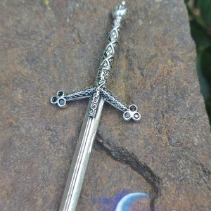 Warrior Sword Hair Stick, Sword Hair Pin, Gothic Hair Stick, Witchy Hair Stick, Viking Hair Stick, Celtic Hair Pin image 3