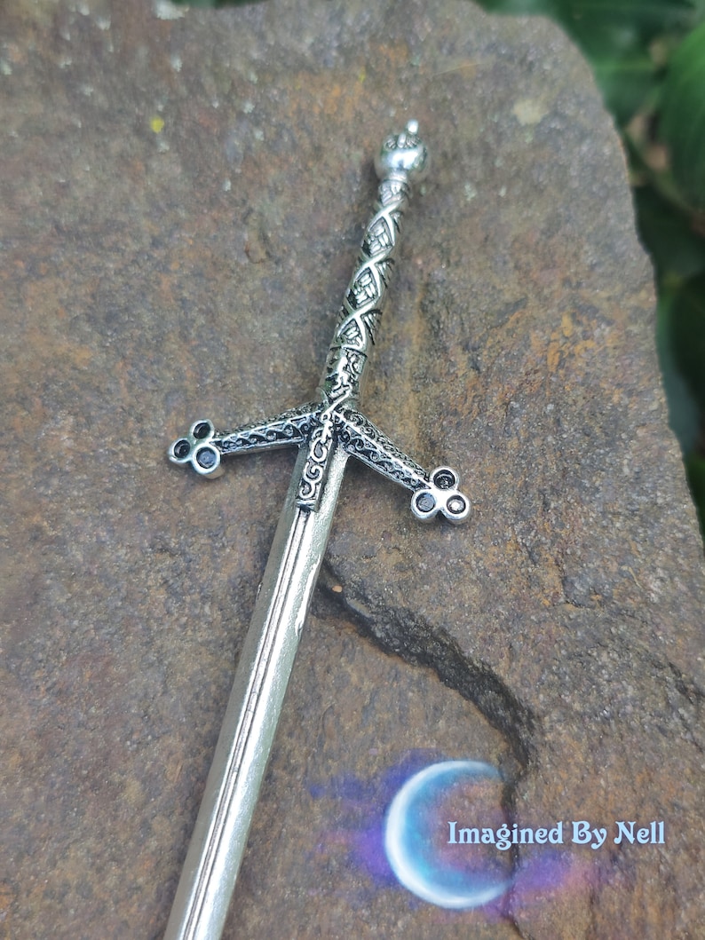 Warrior Sword Hair Stick, Sword Hair Pin, Gothic Hair Stick, Witchy Hair Stick, Viking Hair Stick, Celtic Hair Pin image 3