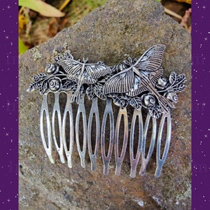 Butterfly Hair Comb, Witch Hair Comb, Witch Hair Accessory, Witch Gift, Vintage Style Hair Comb, Ornate Hair Comb, Stocking Stuffer