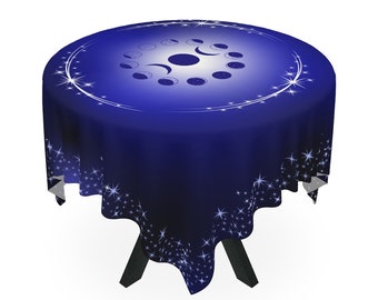 Mantel de altar con fases lunares, mantel de triple luna de Hécate, decoración gótica pagana
