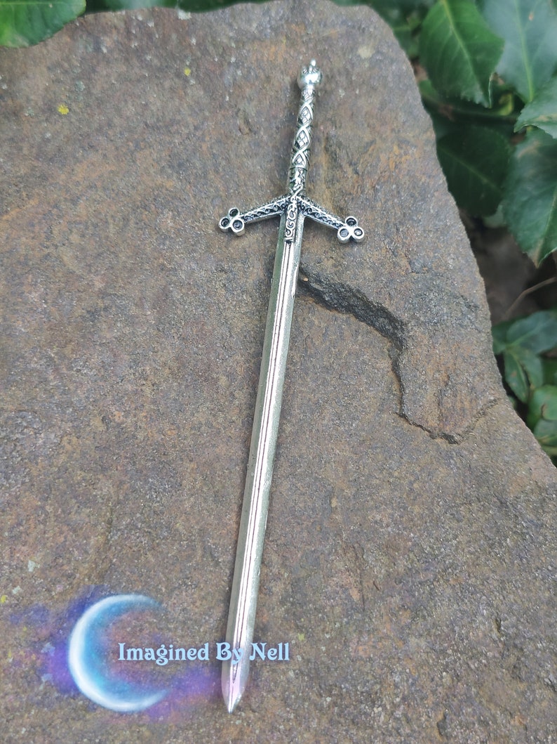 Warrior Sword Hair Stick, Sword Hair Pin, Gothic Hair Stick, Witchy Hair Stick, Viking Hair Stick, Celtic Hair Pin image 1