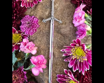 Celtic Sword Hair Pin, Gothic Witchy Hair Stick