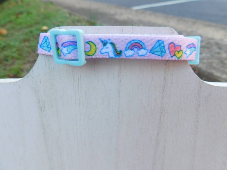 Wicca Kawaii Pink For Witch Familiar Collar Unicorn Witch Cat Collar Pet Cat Lover Pagan Cat Collar