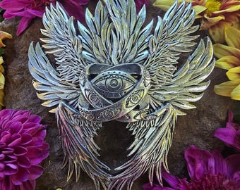 Biblically Accurate Angel, French Barrette, angel Barette, witch gift, Gothic Hair Clip, witch barette, Pagan Gift, Angel Gift, Gothic Gift