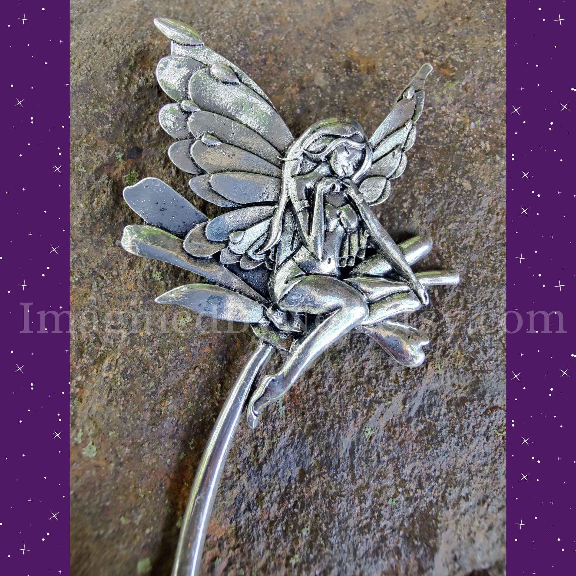ImaginedByNell Fairy Hair Stick, Fairy Hair Accessory, Fairy Gift, Cottagecore Hair Accessories, Witch Hair Stick, Witchy Gift, Fae Lover, Fairy Magic