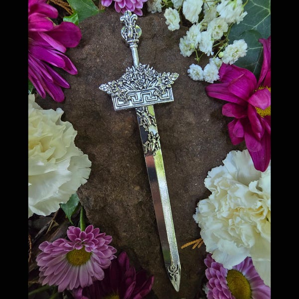 The Hades Hair Dagger, Sword Hair Stick, Hair Dagger, Witch Hair Stick, Triple Moon, Witchy Hair Accessory, Witch Gift