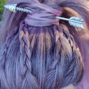 Arrow Hair Stick, Viking Celtic Hair Pin, Witchy Pagan Accessory image 7
