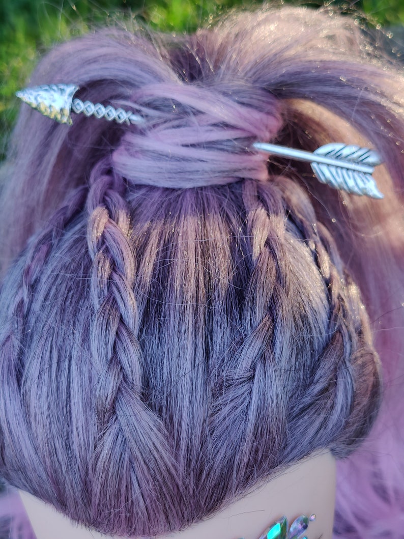 Arrow Hair Stick, Viking Celtic Hair Pin, Witchy Pagan Accessory image 7