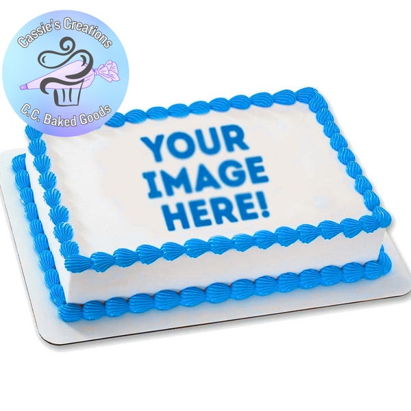 Custom Icing Sheet Photos or Designs Edible Image edible pictures for Cakes cupcakes Cookies macaroons oreos sheet cakes round cakes candy