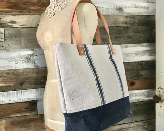 Antique Grain Sack Tote