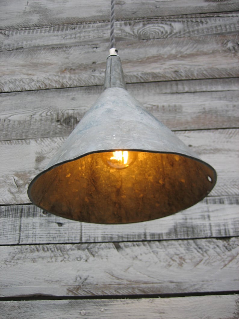 Vintage Funnel Pendant Light small