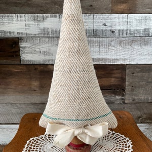 Antique Grain Sack Bobbin Christmas Trees