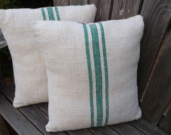Antique Grain Sack Pillow