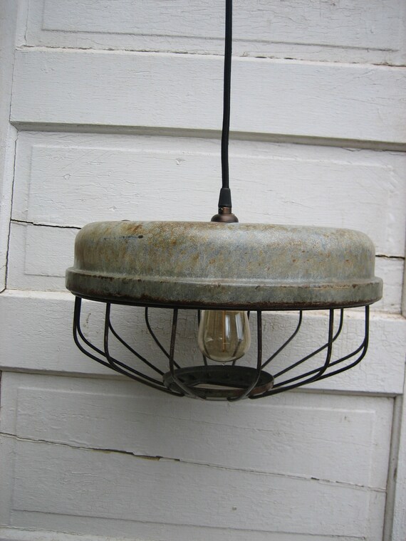 Vintage Chicken Feeder Pendant Etsy