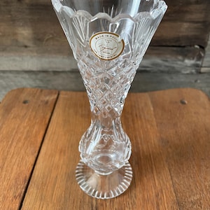 Crystal Vase, 24% Lead Crystal, Poland