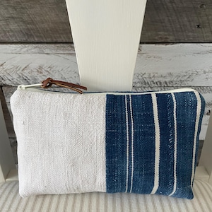Indigo Cloth Patchwork Pouch