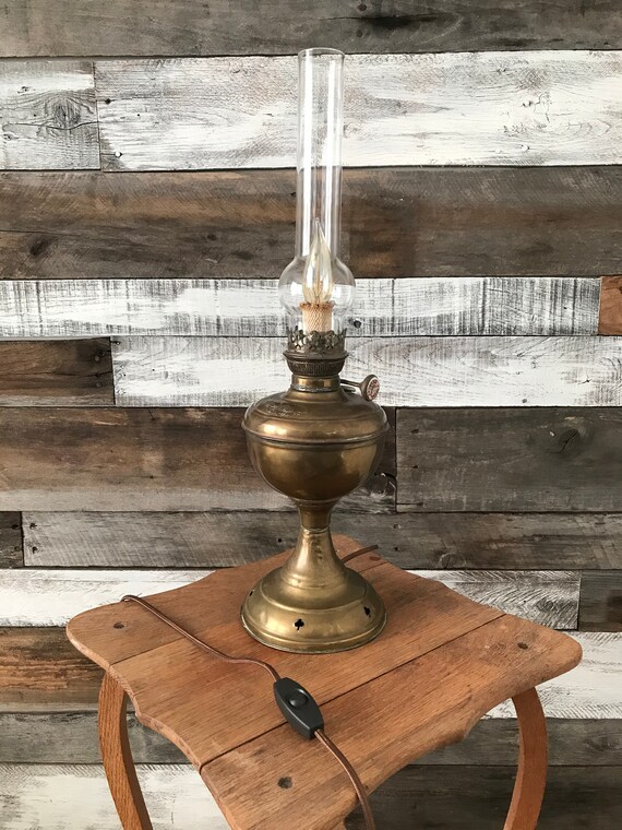 Antique Brass Hurricane Lamp | Etsy