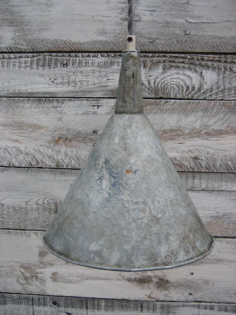 Vintage Funnel Pendant Light small
