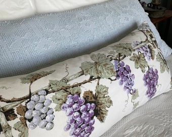 Vintage Grapevine Print Long Pillow