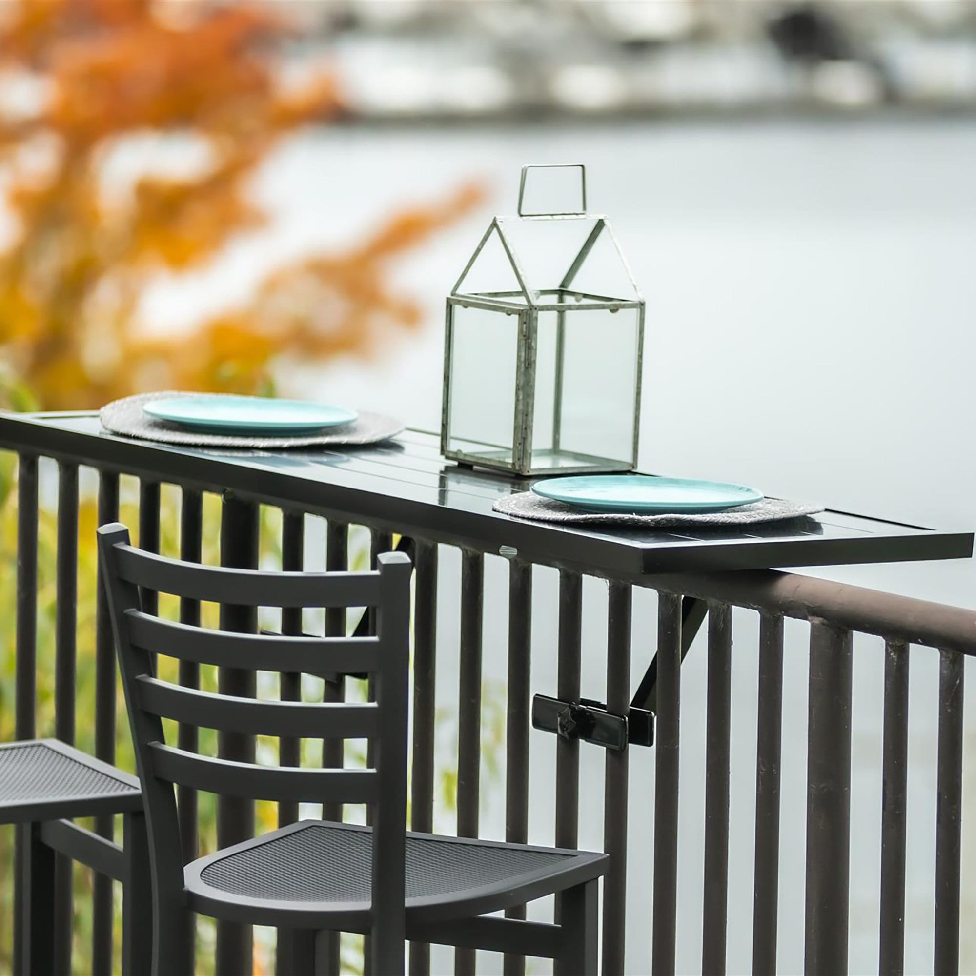 Railing Bar Table: Deck Seating, Outdoor Upgrade, Aluminum Patio ...