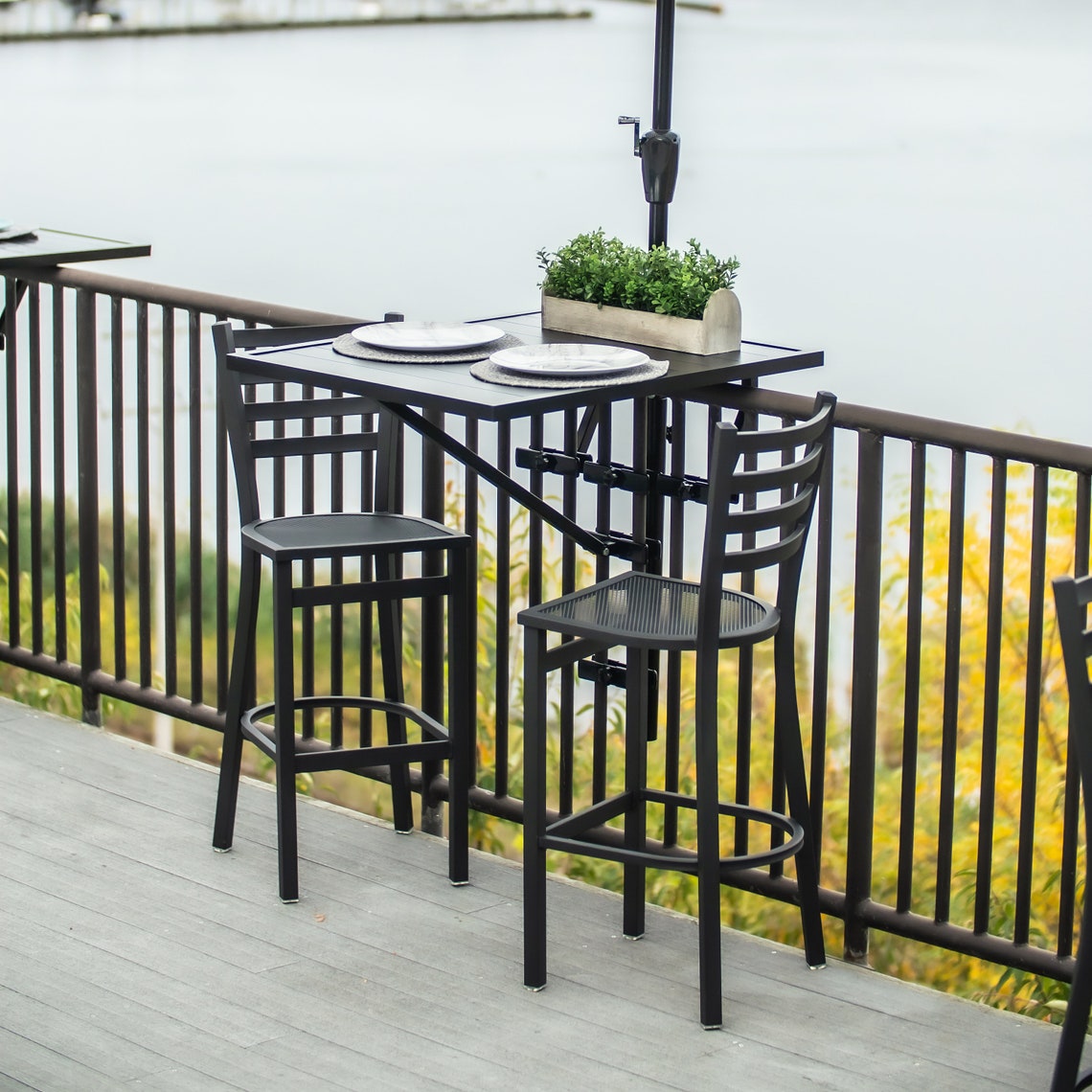 2top Deck Rail Table Etsy