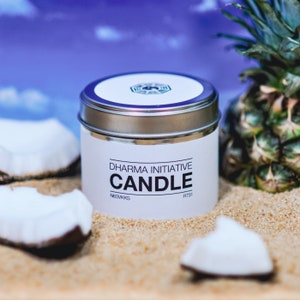 Lost &#39;Dharma&#39; inspired Scented Candle, 8oz, 220ml handmade Soy Wax Candle