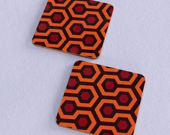 The Shining Overlook Carpet pattern Coasters (set of 2)