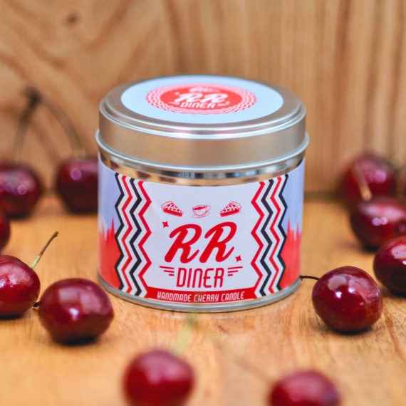 RR Diner Scented Candle, inspired by Twin Peaks, 8oz, 220ml handmade, Vegan, Soy