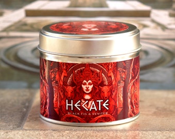 Hecate - Goddess of the crossroads and the underworld, Greek Goddess, Scented Candle, 8oz, 220ml handmade Soy Wax Candle