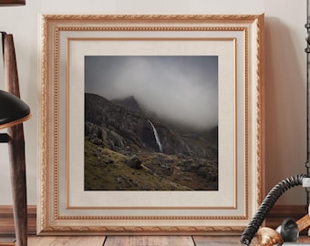 A Gloomy Day in Cwm Glas Mawr, Eryri, Snowdonia, Wales. Photographic print, Canvas, Wall Art, Nick Livesey