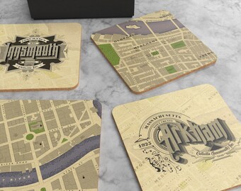 Arkham and Innsmouth Inspired Coasters (set of 4)
