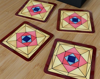 Suspiria Stained Glass window Coasters (set of 4)