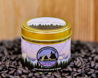 Twin Peaks inspired Damn Fine Coffee Scented Candle, 8oz, 220ml handmade Soy Wax Candle