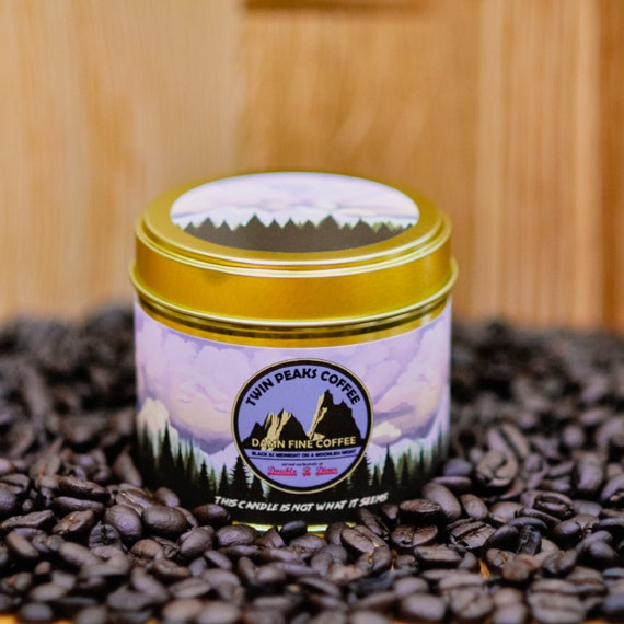 Twin Peaks inspired Damn Fine Coffee Scented Candle, 8oz, 220ml handmade Soy Wax Candle