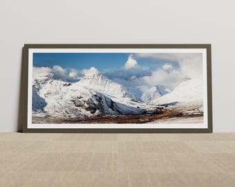 Winter in the Ogwen Valley, Eryri, Snowdonia, Wales. Photographic print, Canvas, Wall Art, Nick Livesey