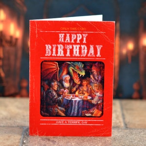 Classic Dungeons and Dragons Birthday / Greetings card.