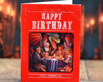 Classic Dungeons and Dragons Birthday / Greetings card.