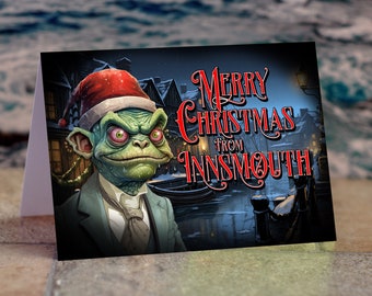 Innsmouth Cthulhu Christmas card.