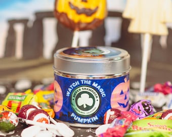 Silver Shamrock Halloween Scented Candle, 8oz / 220ml, handmade Soy Wax.