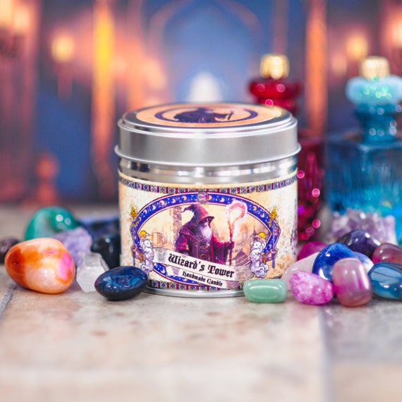 Wizards Tower 8oz, 220ml handmade Soy Wax Candle