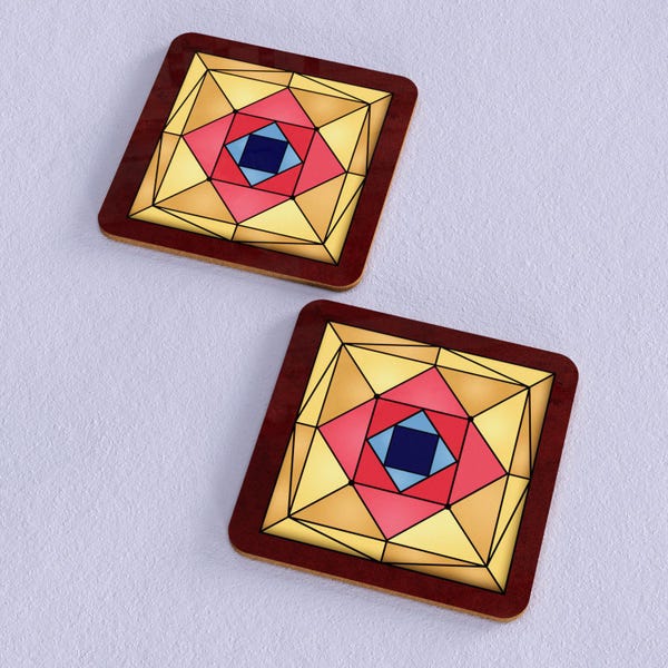 Suspiria Stained Glass window Coasters (set of 2)