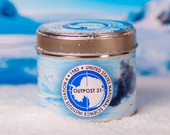 Outpost 31, The Thing inspired Whiskey Scented Candle, 8oz, 220ml handmade Soy Wax Candle