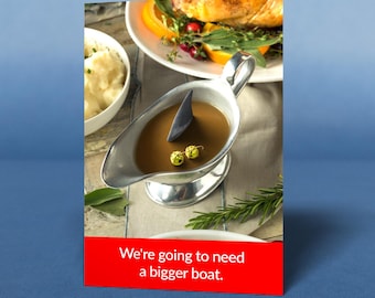 We're Going To Need A Bigger Boat, Funny Jaws Christmas card.