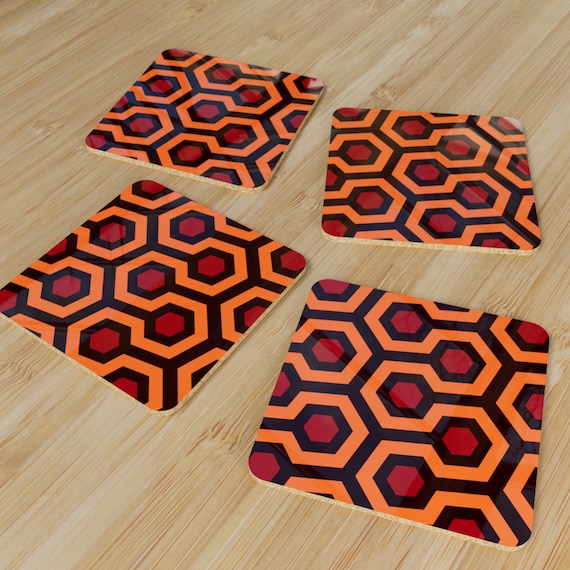 The Shining Overlook Carpet pattern Coasters (set of 4 with gift box)