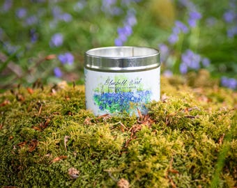 Bluebell Wood Scented Candle, 8oz / 220ml, handmade Soy Wax.