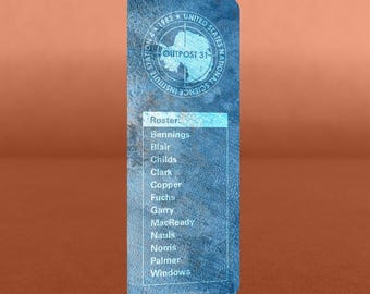 John Carpenter, The Thing, Outpost 31 inspired Bookmark