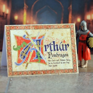 Carte d'anniversaire / voeux d'Arthur Pendragon.