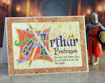 Arthur Pendragon Birthday / Greetings card.